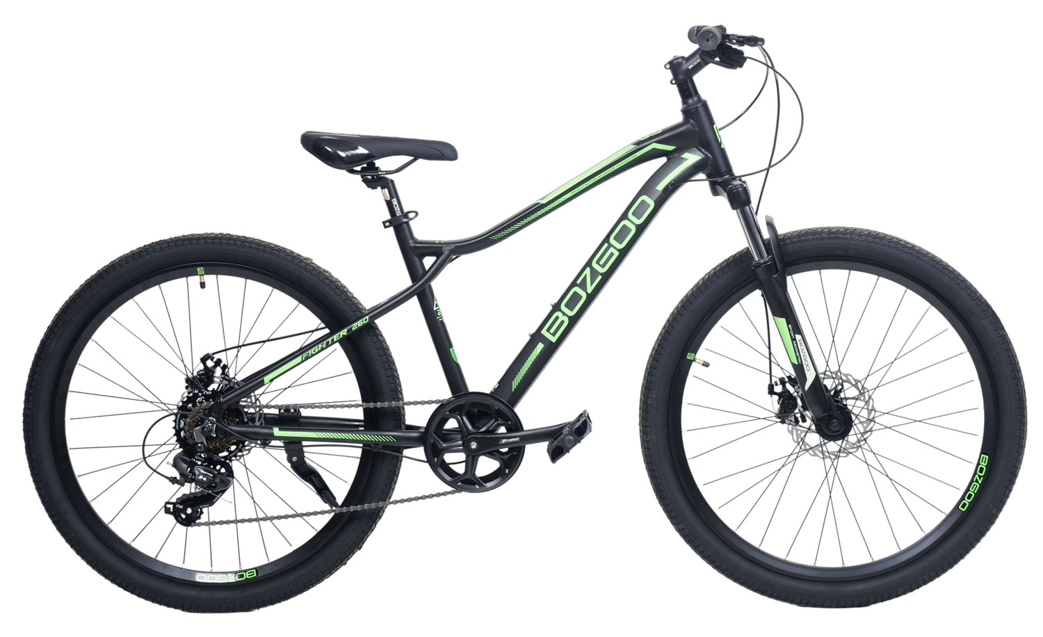 Велосипед Bozgoo Fighter 26 black/green | veloRu - официальный дилер в России